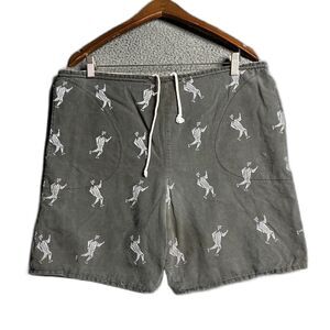 Vintage Reversible Shorts Men's Large Cotton Monogram Drawstring 37x7